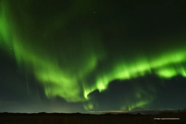Northern lights in Vogar south Iceland