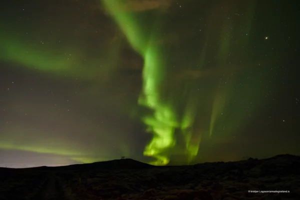Northern lights in Reykjanes Iceland