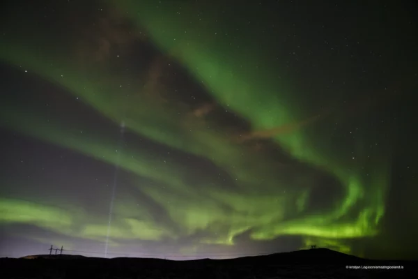Northern lights in Reykjanes Iceland